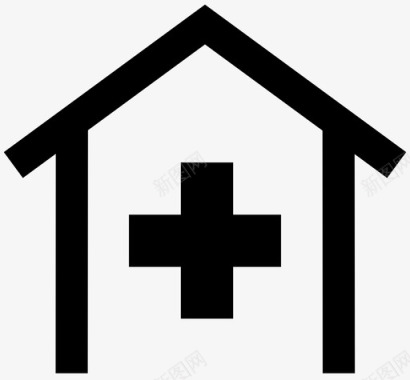 急救箱公寓十字架图标图标