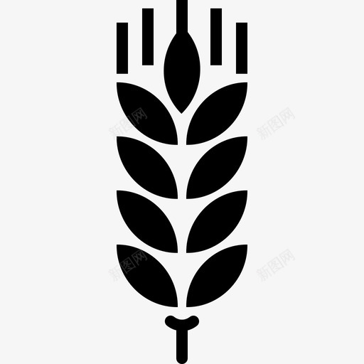 小麦农作物面筋图标svg_新图网 https://ixintu.com 农业 农业和园艺雕文 农作物 小麦 植物 谷物 面筋
