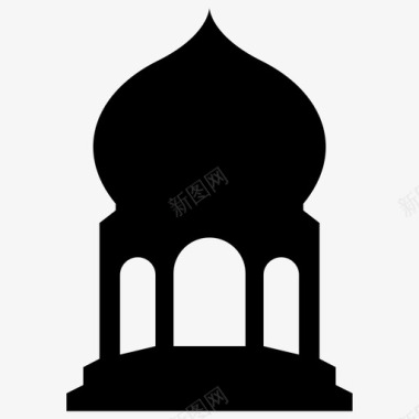 清真寺巴德沙希清真寺建筑图标图标