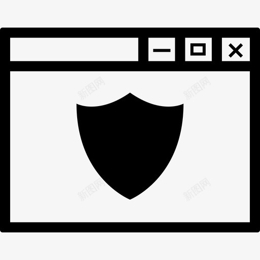 浏览器保护防病毒安全图标svg_新图网 https://ixintu.com 安全 浏览器保护 网站 网络 防病毒