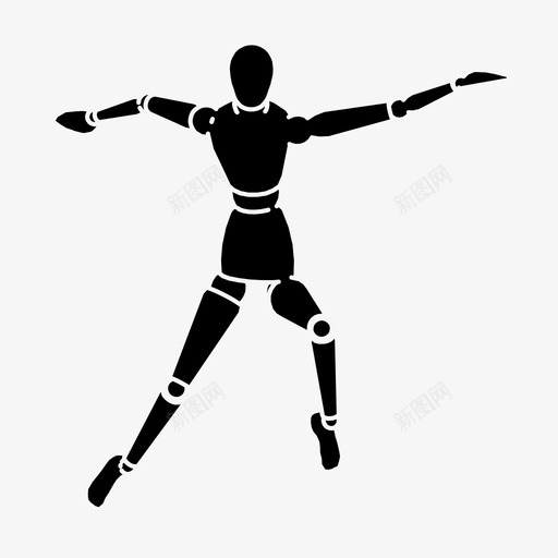 跳人体模型跑酷图标svg_新图网 https://ixintu.com 人体模型 派对 舞蹈模特 跑酷 跳