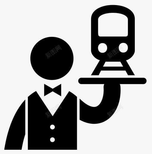 送火车请求服务图标svg_新图网 https://ixintu.com 旅行 服务 服务员 请求 送火车