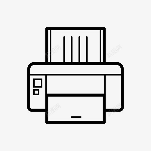 打印机电脑硬件线图标svg_新图网 https://ixintu.com 打印机 电脑硬件线