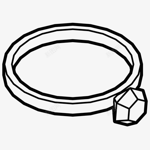 结婚戒指钻石订婚戒指图标svg_新图网 https://ixintu.com 宝石 珠宝 结婚戒指 订婚戒指 钻石