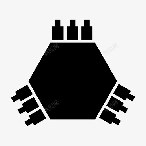 微芯片控制电子图标svg_新图网 https://ixintu.com it 微芯片 技术 控制 电子