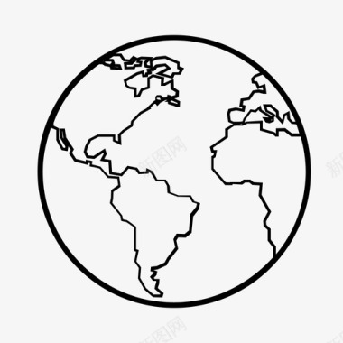全球国际地理位置图标图标