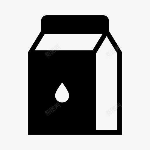 牛奶奶牛乳制品图标svg_新图网 https://ixintu.com 乳制品 农业 农业和园艺雕文 包装 四包 奶牛 牛奶