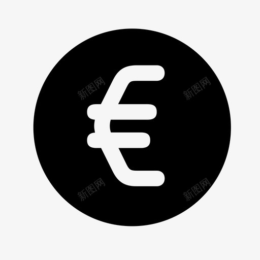 欧元货币价值图标svg_新图网 https://ixintu.com 价值 欧元 货币
