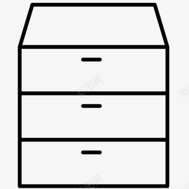抽屉橱柜储物柜图标图标