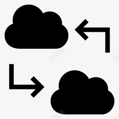 云网络通信连接图标图标