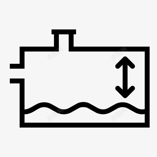 液位冷却液指示器图标svg_新图网 https://ixintu.com 低 冷却液 指示器 汽车零件 液位 液体