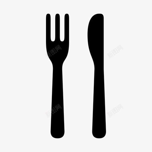 叉子和刀吃餐馆图标svg_新图网 https://ixintu.com 叉子和刀 吃 象形字第1卷 餐馆