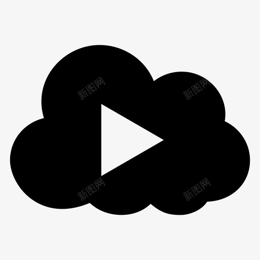 云游戏游戏视频图标svg_新图网 https://ixintu.com 云游戏 云计算字形图标 天气 游戏 视频
