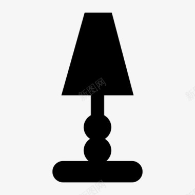 床头灯台灯照明图标图标