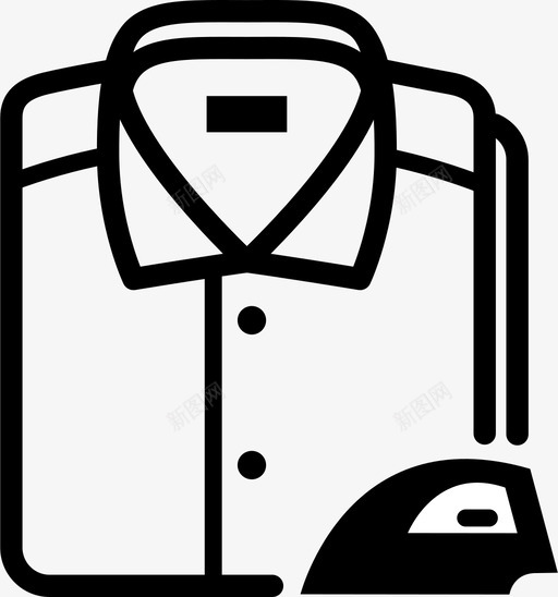 衬衫衣服熨衣服图标svg_新图网 https://ixintu.com t恤 熨衣服 衣服 衬衫