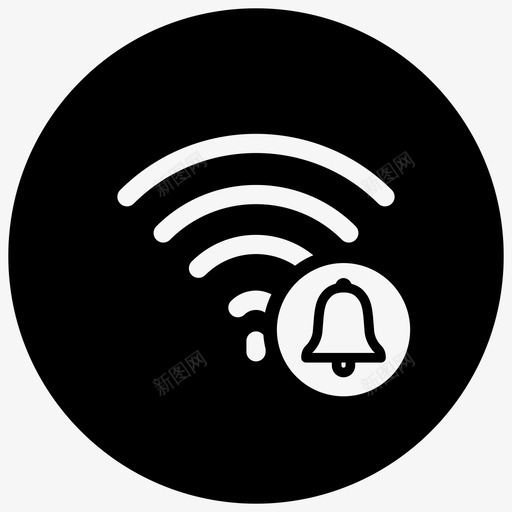 wifi通知bell图标svg_新图网 https://ixintu.com bell wifi通知