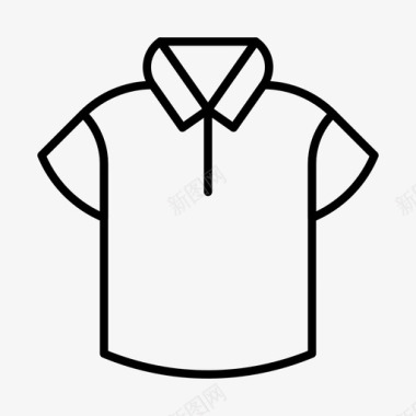 马球t恤服装时尚图标图标