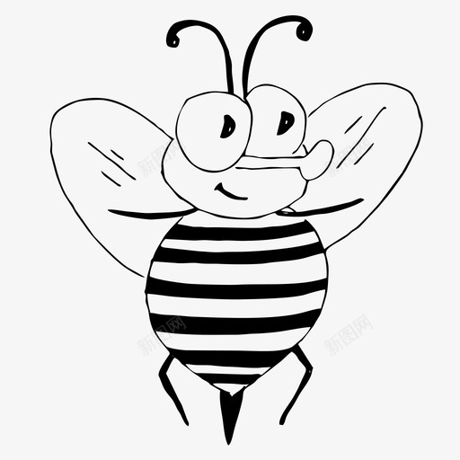 蜜蜂动物手绘图标svg_新图网 https://ixintu.com 动物 手绘 昆虫 自然 蜜蜂