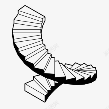 螺旋楼梯上升楼梯图标图标