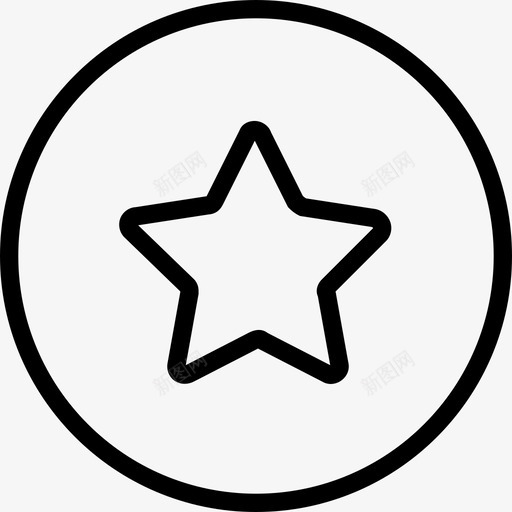 星星书签最爱图标svg_新图网 https://ixintu.com 书签 分类圆线 喜欢 星星 最爱