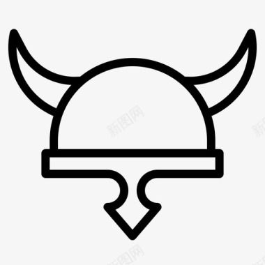 骑士头盔维京人图标图标