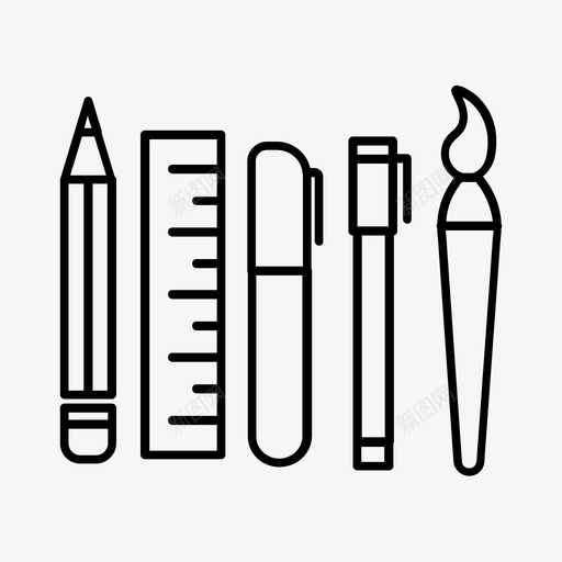 工具画笔师图标svg_新图网 https://ixintu.com 画笔 笔 记号笔 设计工具 设计师 铅笔