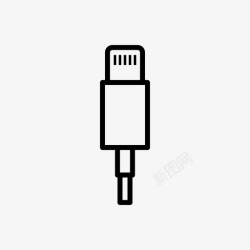 电脑硬件标志iphone线苹果充电器图标高清图片