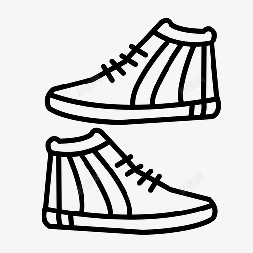 运动鞋鞋图标svg_新图网 https://ixintu.com 运动鞋 鞋