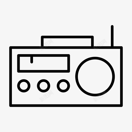 古董收音机音乐新闻图标svg_新图网 https://ixintu.com 古董收音机 复古 新闻 音乐