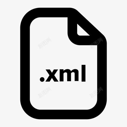 xml文件文档扩展名图标svg_新图网 https://ixintu.com xml文件 扩展名 文件 文档 格式