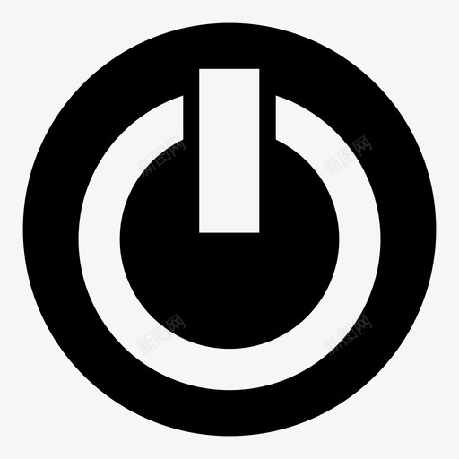 电源按钮关闭开关图标svg_新图网 https://ixintu.com 关闭 开关 电源按钮