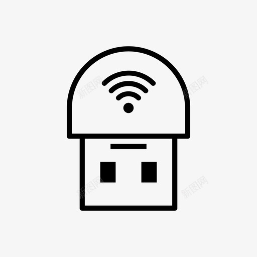 wifi接收器加密狗usb图标svg_新图网 https://ixintu.com usb wifi接收器 加密狗 无线 计算机硬件线路