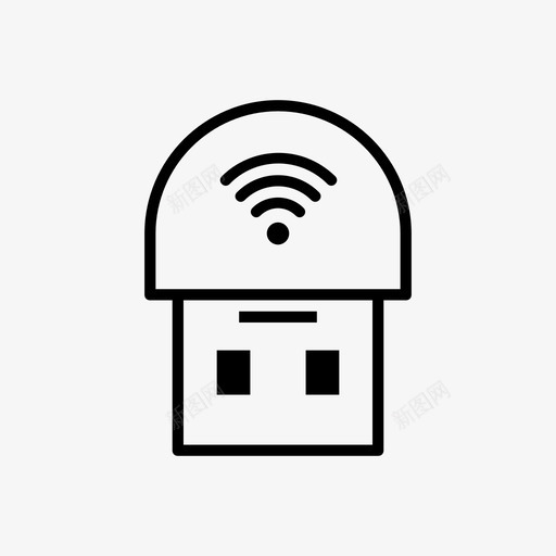 wifi接收器加密狗usb图标svg_新图网 https://ixintu.com usb wifi接收器 加密狗 无线 计算机硬件线路