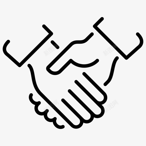 握手协议业务协议图标svg_新图网 https://ixintu.com 业务协议 协议 握手