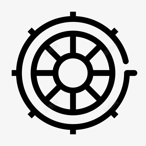舵船船方向盘图标svg_新图网 https://ixintu.com 用户界面间隙公平 舵 船 船方向盘