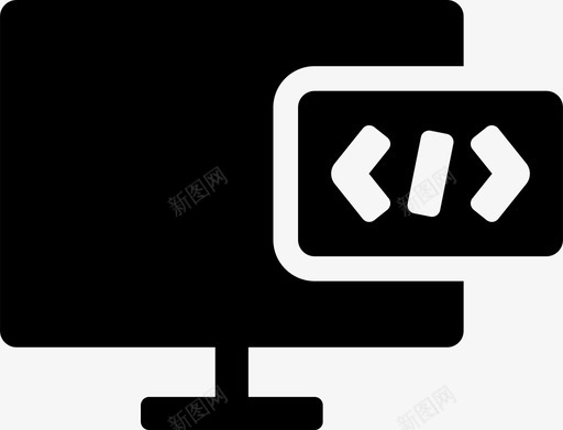计算机代码开发因特网图标svg_新图网 https://ixintu.com 因特网 屏幕 屏幕第3部分填充 开发 标记 程序 计算机代码