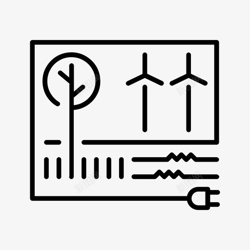 风能清洁能源电力图标svg_新图网 https://ixintu.com 可再生能源 清洁能源 电力 绿色能源 风能