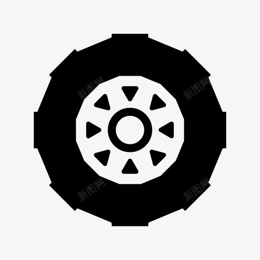 轮胎汽车圆形图标svg_新图网 https://ixintu.com 交通工具 圆形 橡胶 汽车 车轮 轮胎
