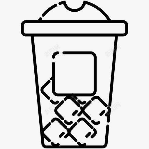 加冰杯子咖啡杯冷饮图标svg_新图网 https://ixintu.com 冰咖啡 冰杯 冷饮 加冰杯子 咖啡店 咖啡杯