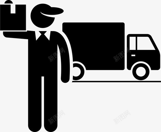 搬运工司机送货工作职业生涯图标svg_新图网 https://ixintu.com 司机送货工作职业生涯 搬运工