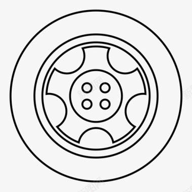 轮胎汽车运输工具图标图标