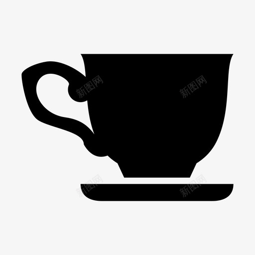 茶杯咖啡杯饮料图标svg_新图网 https://ixintu.com 厨房和食物 咖啡杯 茶杯 茶碟 饮料