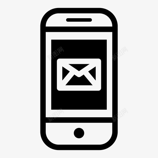 智能手机电子邮件智能手机黑色图标svg_新图网 https://ixintu.com 智能手机电子邮件 智能手机黑色