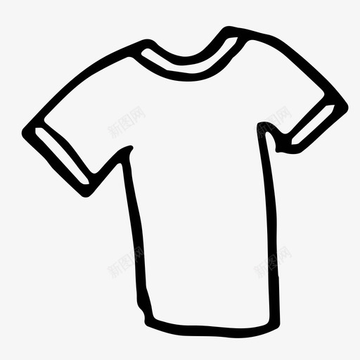 T恤衣服手绘图标svg_新图网 https://ixintu.com T恤 手绘 短袖 衣服