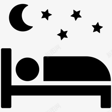 睡觉晚上休息图标图标