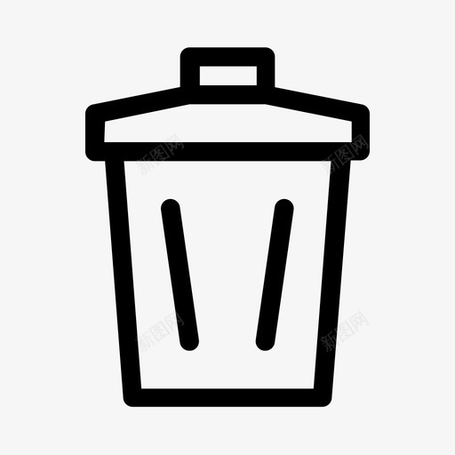 垃圾桶删除界面图标svg_新图网 https://ixintu.com 删除 垃圾桶 界面 界面图标 空