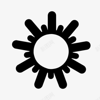 太阳白天花图标图标