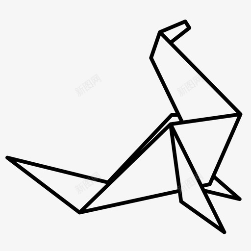 印章动物折叠图标svg_新图网 https://ixintu.com 几何设计 动物 印章 折叠 折纸 折纸动物 纸