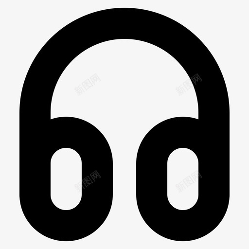 耳机收听音乐图标svg_新图网 https://ixintu.com 声音 播放器 收听 美味网络元素10粗体圆形 耳机 音乐