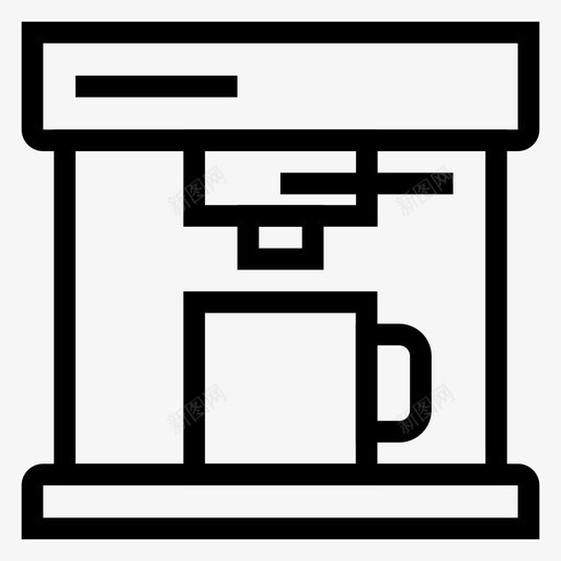 咖啡杯咖啡机咖啡店图标svg_新图网 https://ixintu.com 咖啡店 咖啡机 咖啡杯 购物电子商务线图标